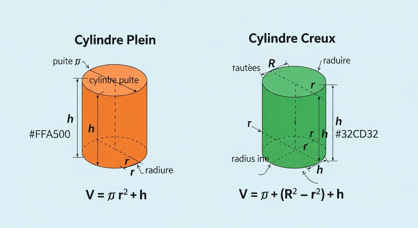 Calcul du volume d’un cylindre