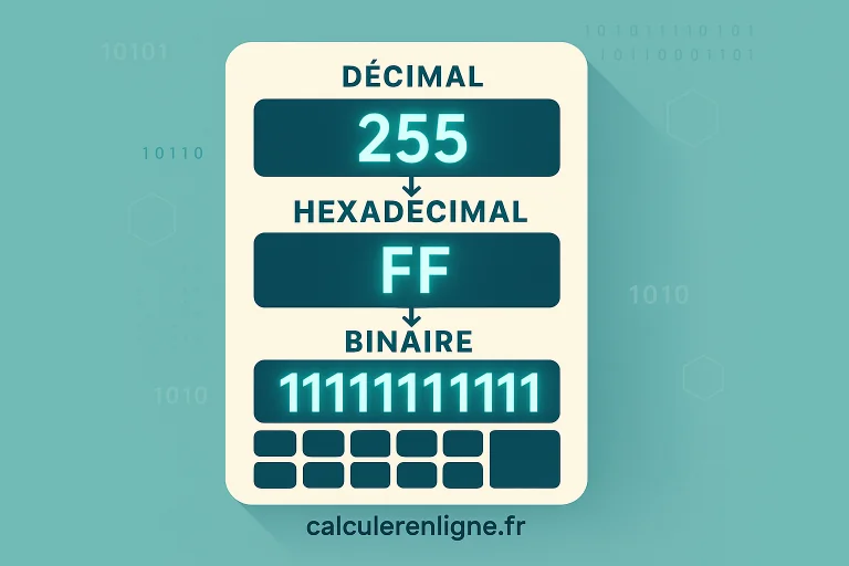 Convertisseur décimal, hexadécimal, binaire