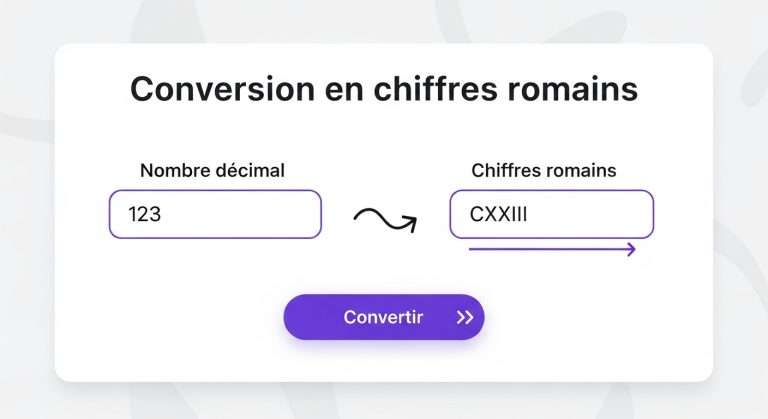 Conversion en chiffres romains