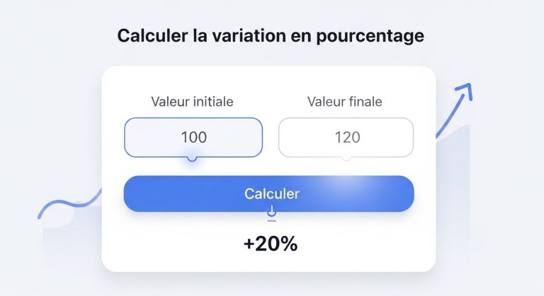 Calculer la variation en pourcentage
