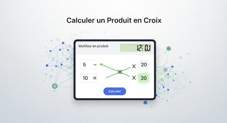 Calculer un Produit en Croix en Ligne