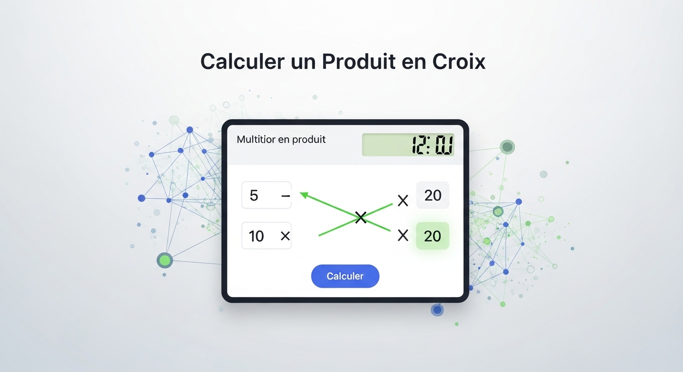 Calculer un Produit en Croix en Ligne